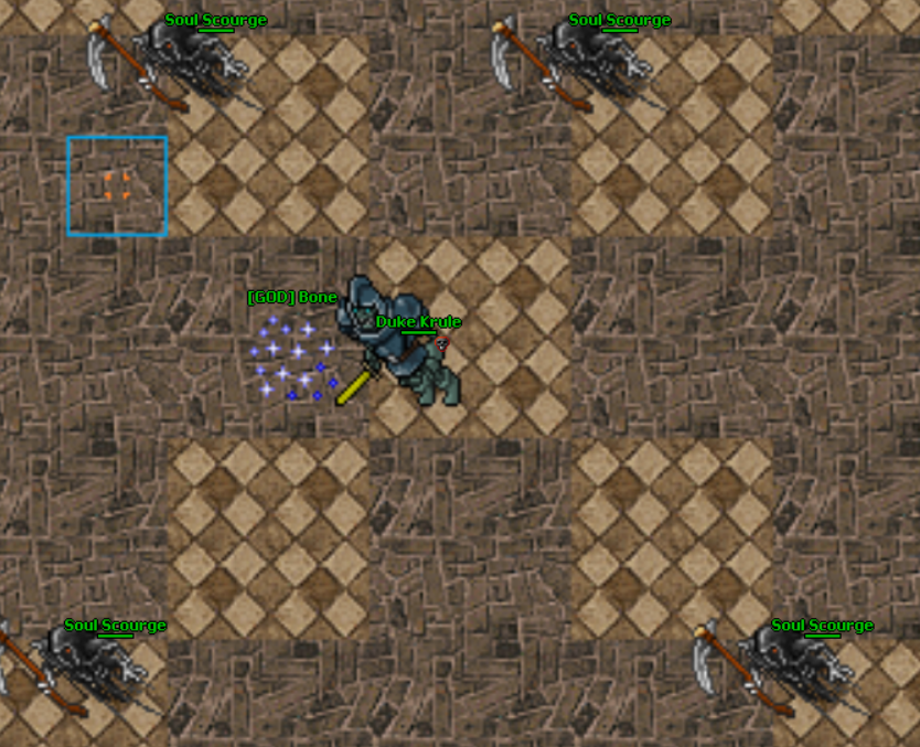 Boss no modo Hardcore, com skull preto