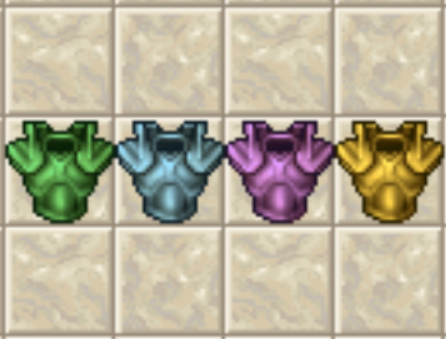 Comparativo das cores dos tiers de raridade